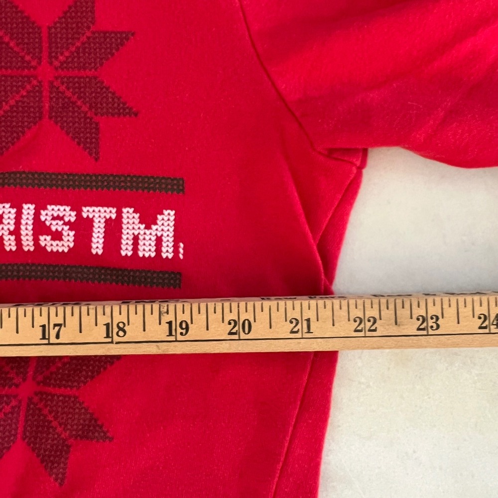 Womens‎ Red Pugly Christmas Sweater Pug Dog Holiday Crewneck Sweatshirt Top - Picture 3 of 5